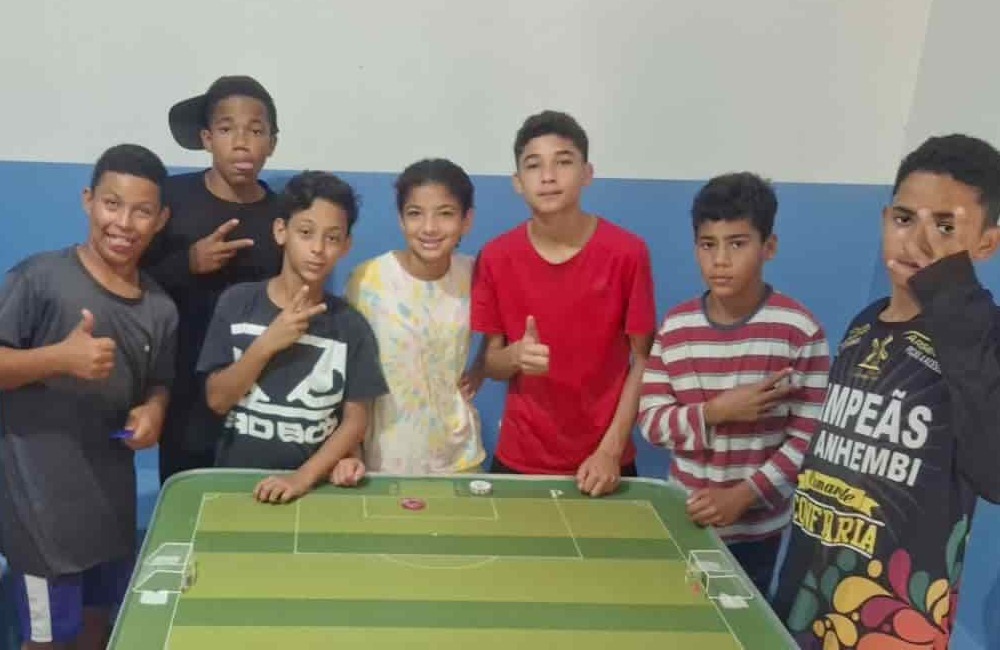 Futebol de Mesa em ação