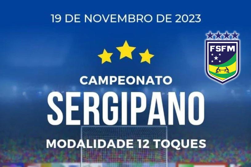 2º Campeonato Sergipano 12 Toques irá acontecer domingo 19/11
