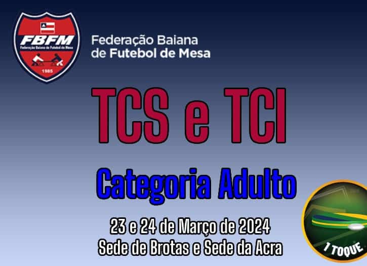 TCS e TCI Categoria Adulto 2024