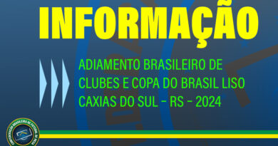 Adiamento Brasileiro de Clubes e Copa do Brasil Liso