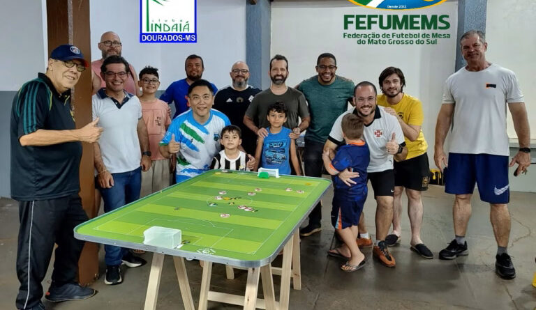 Clube Indaiá recebe oficina do futebol de mesa da FEFUMEMS