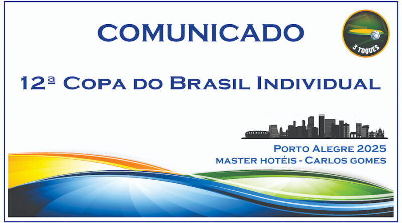 12ª Copa do Brasil Individual 2025 – Comunicado