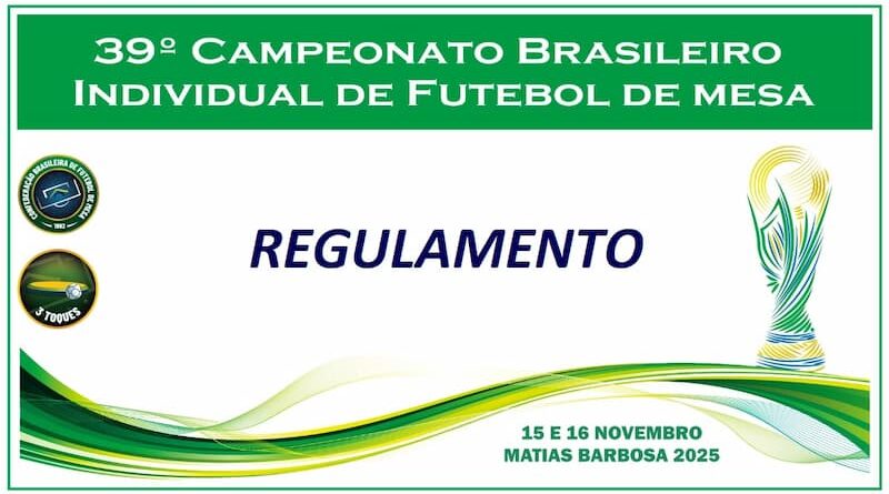 Regulamento 39º Campeonato Brasileiro Individual 2025