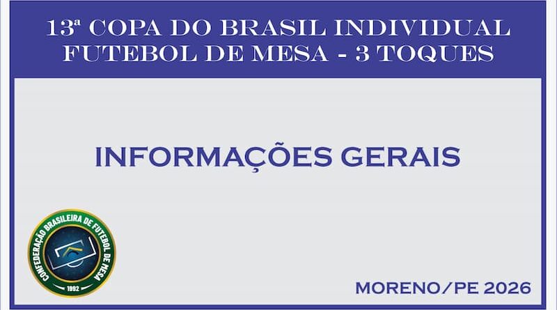 13ª COPA DO BRASIL INDIVIDUAL 2026